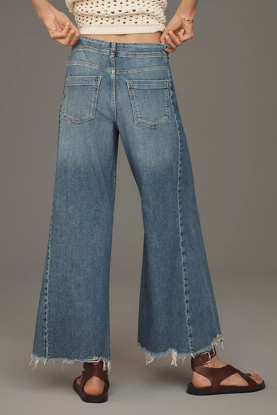 The Adi Regenerative Cotton Mid-Rise Flare Jeans by Pilcro Size: 32