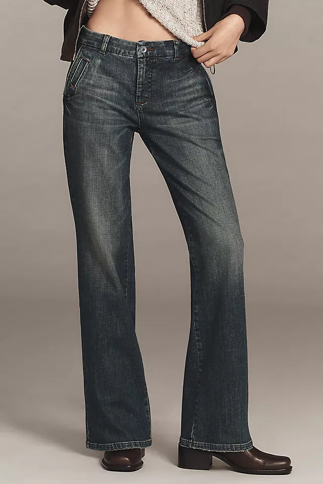 Pilcro Le Brun Low-Rise Bootcut Jeans Size 28