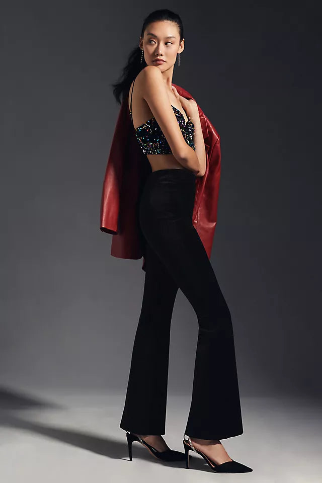 Anthropologie Velvet Flare Pants Size 12