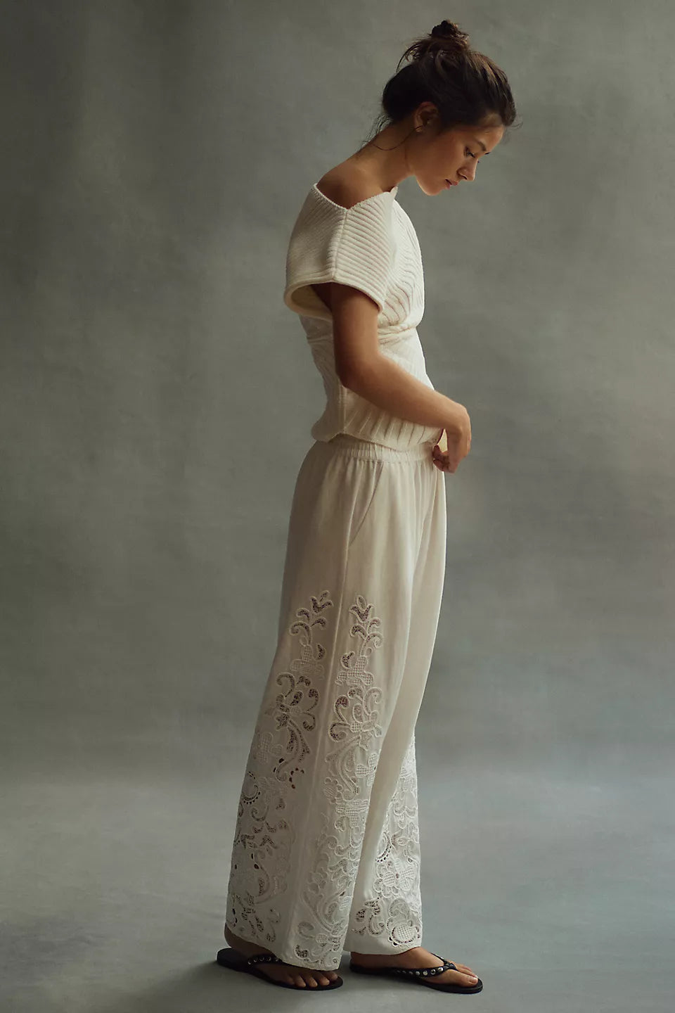 Anthropologie NVLT Embroidered Pants Size XS