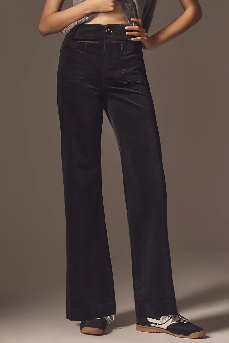 Anthropologie The Colette Corduroy Full-Length Wide-Leg Pants by Maeve Size: 28