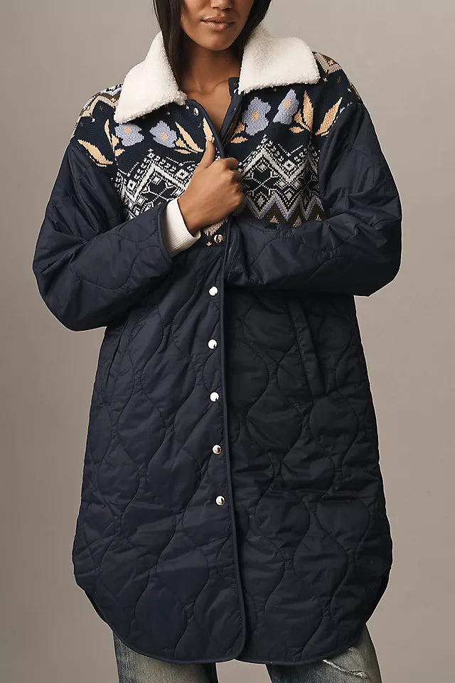 Anthropologie Fairisle Mix Liner Jacket Size XS