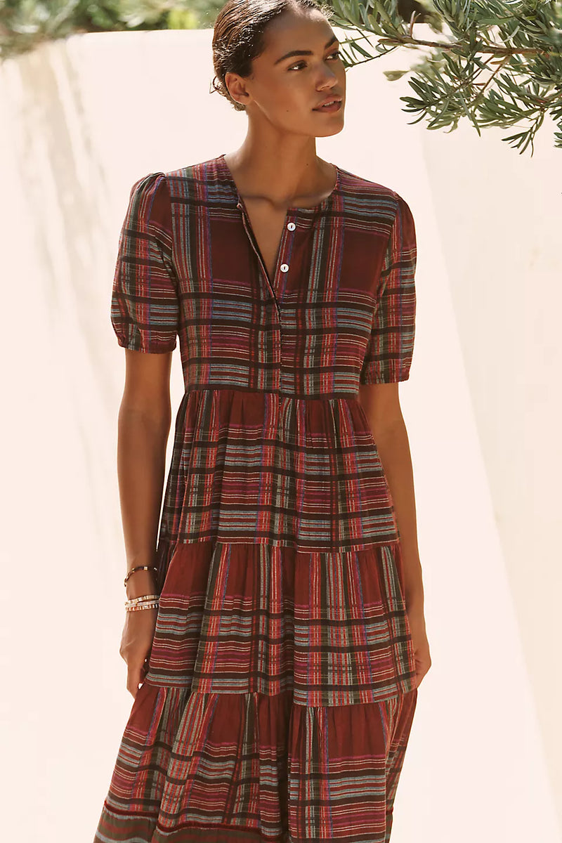 alida organic cotton button-up midi dress Alna Button Up Midi Dress Floral – Sugarlips