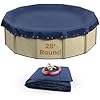 Buffalo Blizzard Deluxe 28 ft Round Winter Pool Cover | Blue/Black Heavy Duty Cover for Closing Above Ground Swimming Pools | Easy to Install | Cold & UV Resistant | Shields from Seasonal Debris