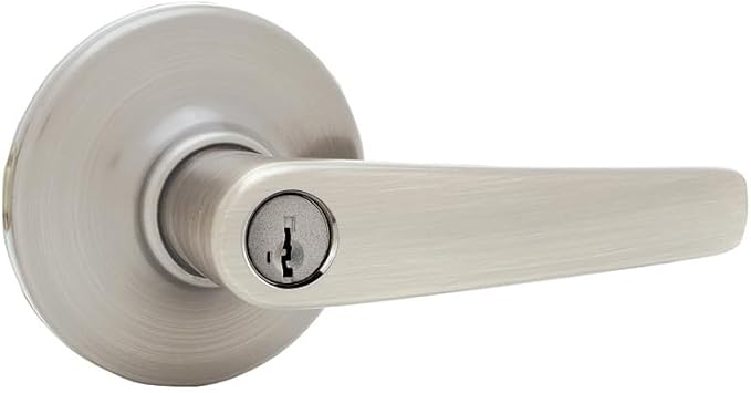 Kwikset 405DL-15-SMT-6AL-RCS Delta Keyed Entry Lever Satin Nickel