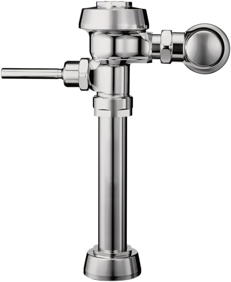 Sloan Royal 111 Exposed Manual Water Closet Flushometer, 1.28 GPF Manual Flush Valve - Single Flush Non-Hold-Open Handle, Fixture Connection Top Spud, Polished Chrome Finish, 3910168