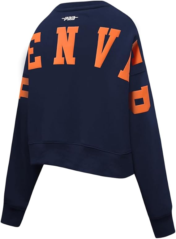 Womens NFL Wingspan Brushed Back French Terry Crewneck Sweatshirt DENVER BROCOS MED
