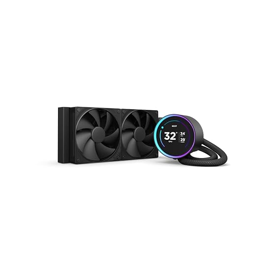 NZXT Kraken Elite 240 2024 - AIO CPU Liquid Cooler - 240mm Radiator - 2 x F120P Fans - Customizable 2.72" IPS LCD - NZXT Turbine Pump - AMD® AM5, AM4 - Intel® LGA 1851/1700, 1200/115X - Black