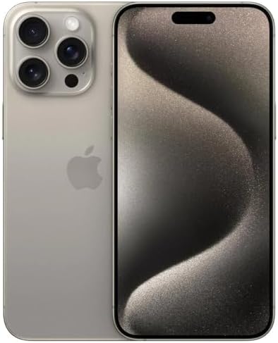 Apple iPhone 15 Pro Max, 1TB, Natural Titanium - Unlocked (Renewed Premium)