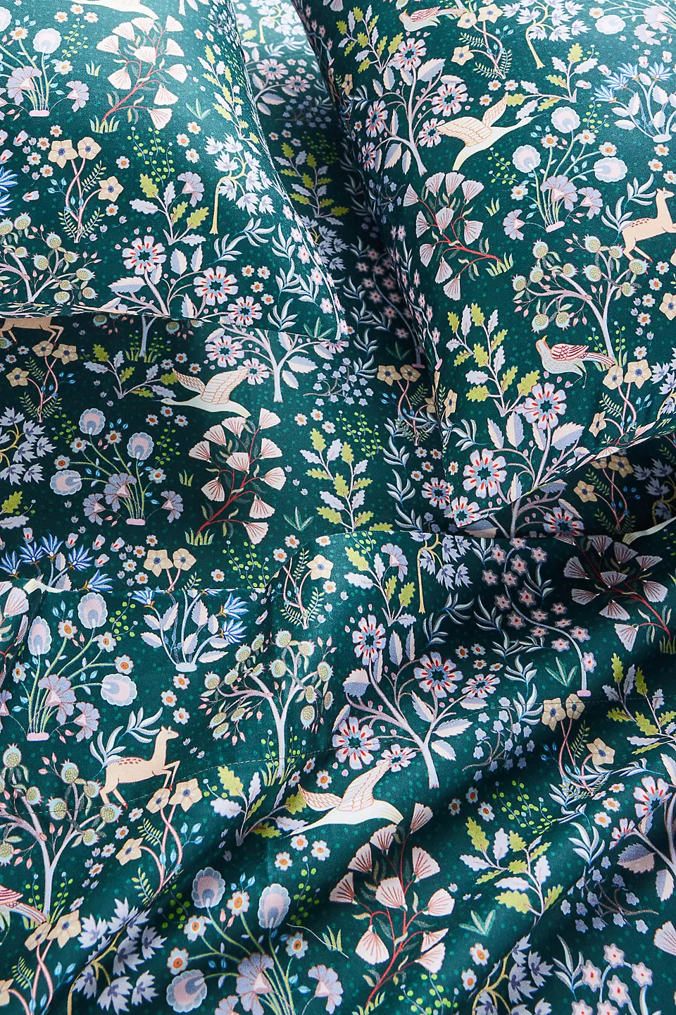 Organic Cotton Sateen Printed Sheet Set by Anthropologie - Michelina - Size Queen