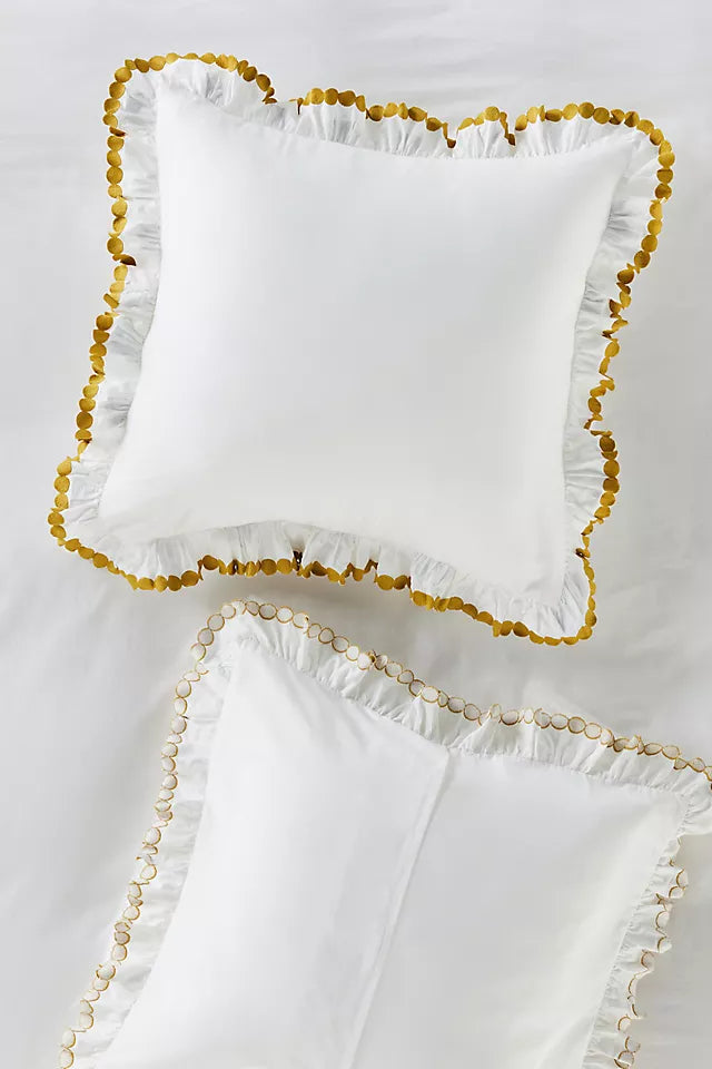 Maeve Liet Cotton Sateen Embroidered Euro Sham