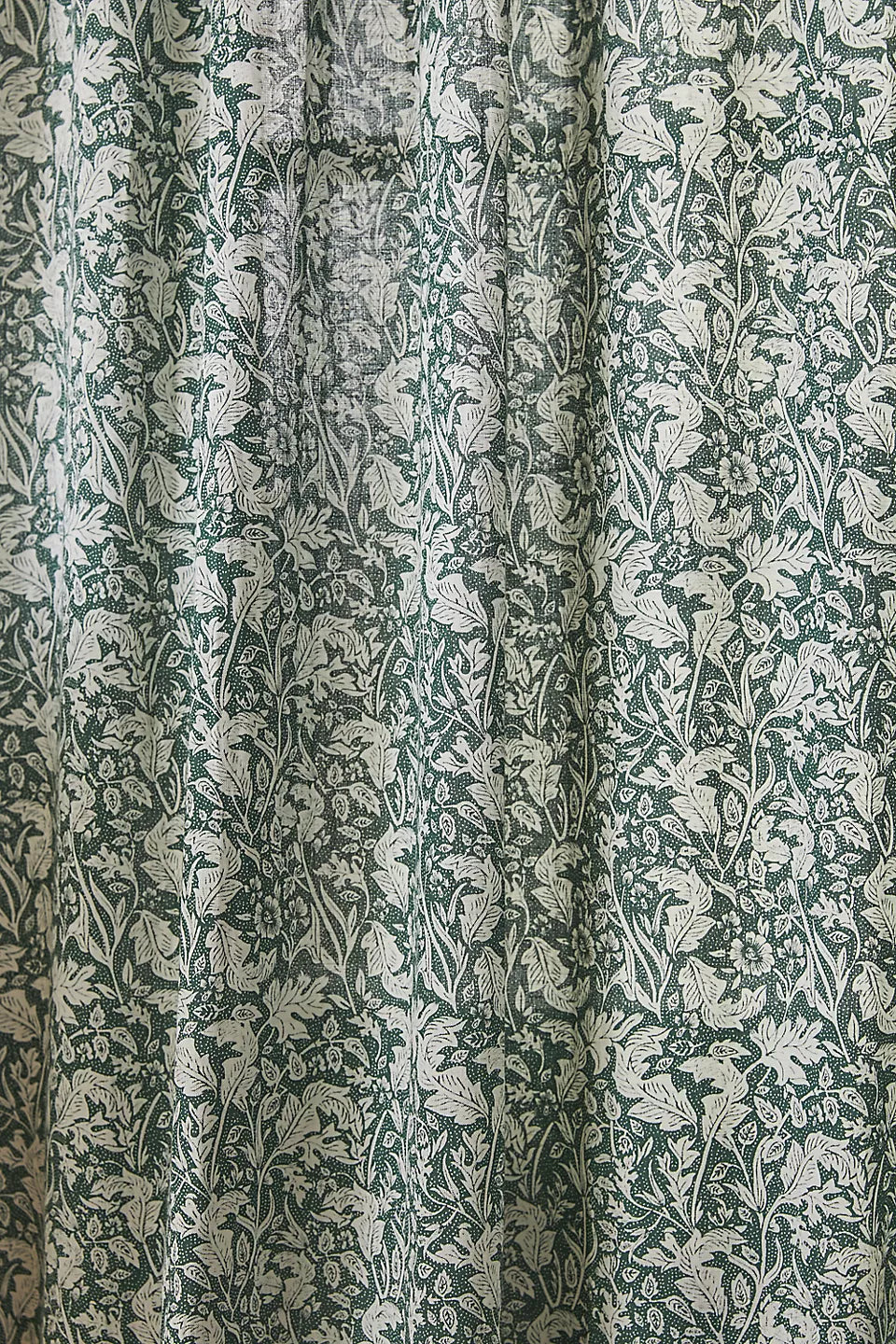 Anthropologie Hyacinth Semi-Sheer Printed Curtain 50x96
