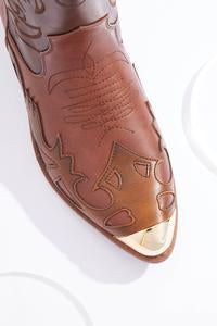 Gold Toe Western Contrast Stitch Boots style: Cognac