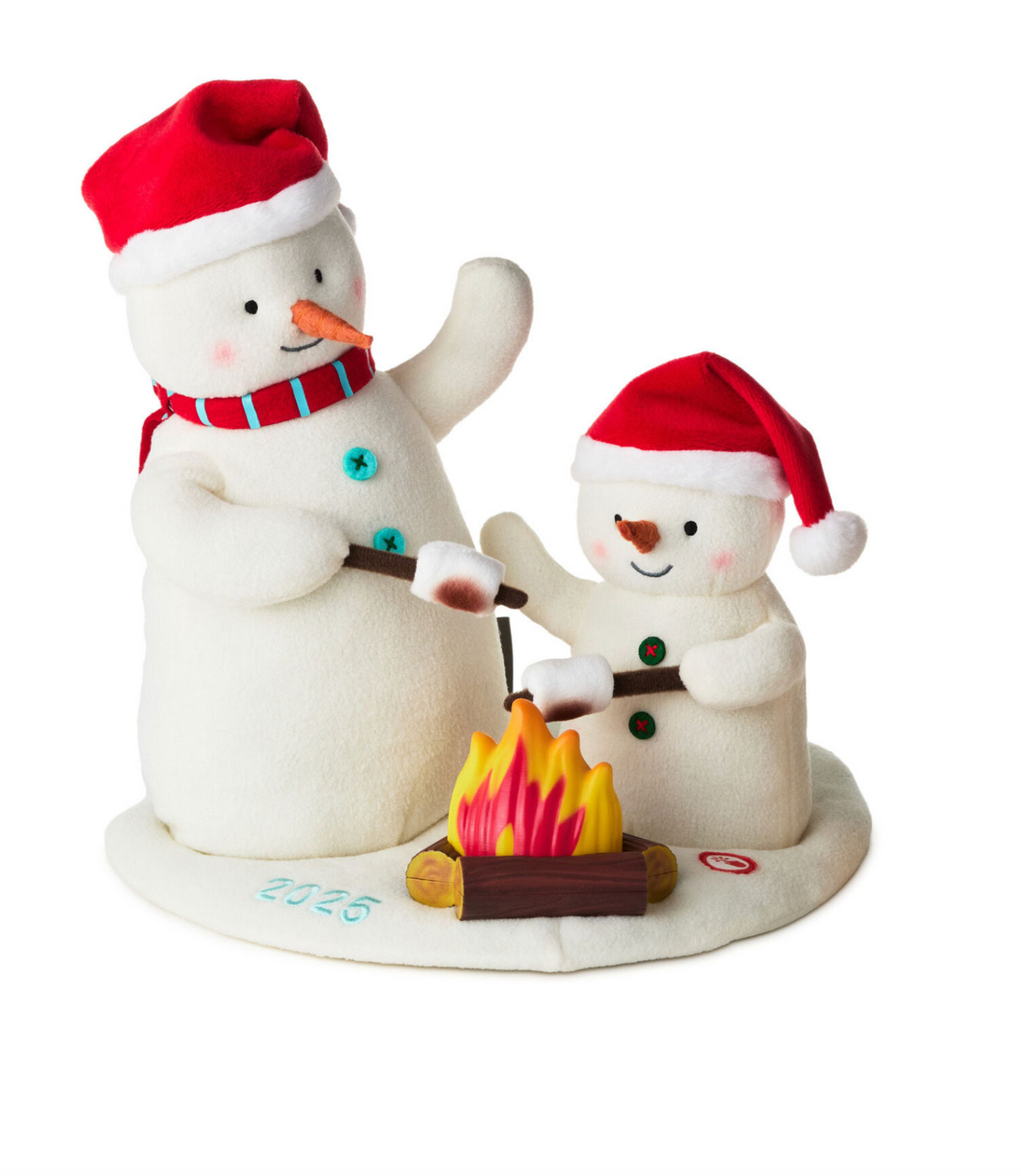 Hallmark Christmas Roasting Marshmallows Singing Snowmen Plush With Light