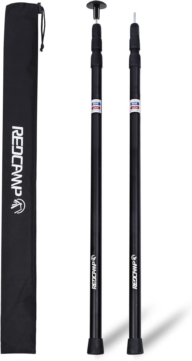 REDCAMP Aluminum Tarp Poles Heavy Duty and Adjustable, Set of 2
