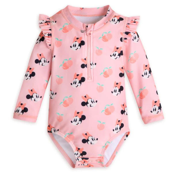 TheDisneyHouse Minnie Mouse Pink Cute One-Piece Swimsuit for Baby - (12-18) Months