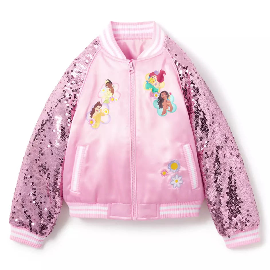 Disney Princess Varsity Jacket for Girls Size 7/8