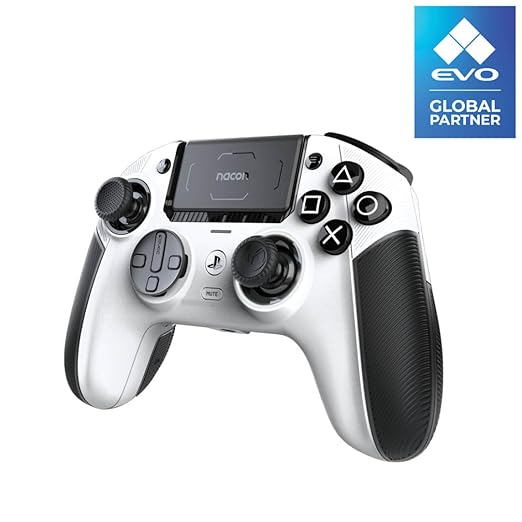 NACON Revolution 5 Pro Officially Licensed PlayStation Wireless Gaming Controller for PS5 / PS4 / PC- White (Missing Charging Cable - Carrying Case No Outer Box)