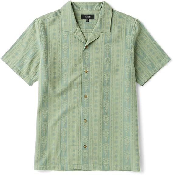Short Sleeve Button Up Shirt by Roark - Dusty Green - Size XL