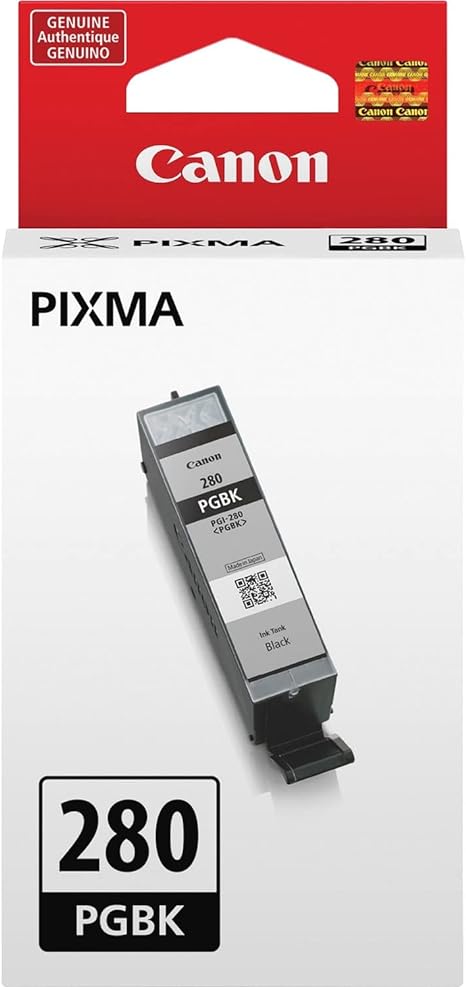 Canon PGI-280 Pigment Black Ink Tank Compatible to printer TR8520, TR7520, TS9120 Series,TS8120 Series, TS6120 Series, TS9521C, TS9520, TS8220 Series, TS6220 Series