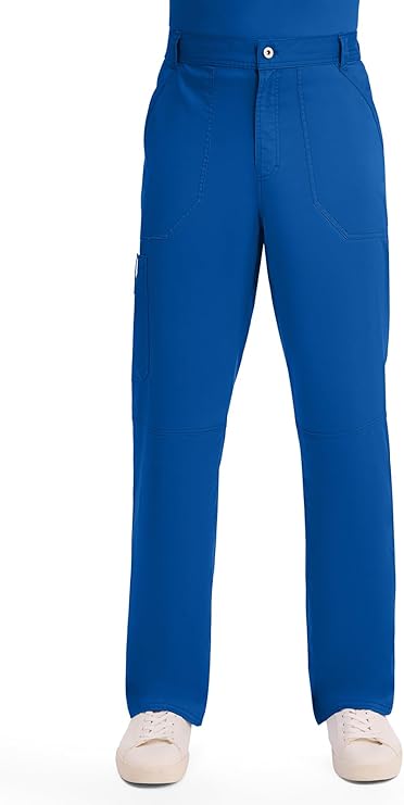 Cherokee Men's Scrub Pants with Cargo Pockets - Royal Blue - Size L