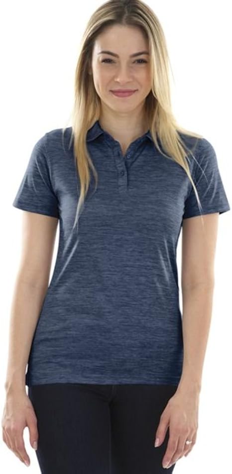 Charles River Apparel Women's Space Dye Moisture Wicking Performance Polo SIZE X SMALL