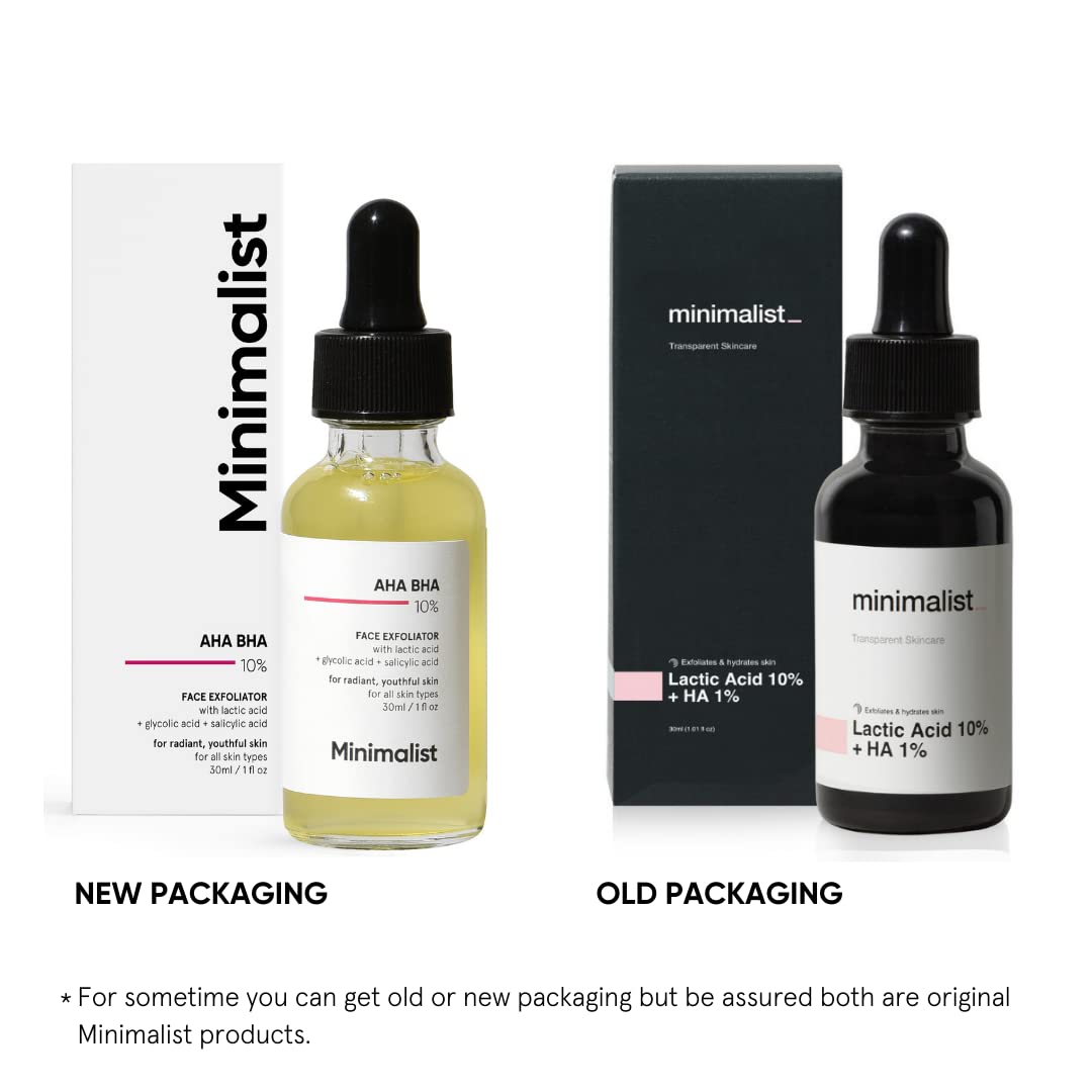 MINIMALIST | 10% AHA BHA | Face Exfoliator | 1 fl oz