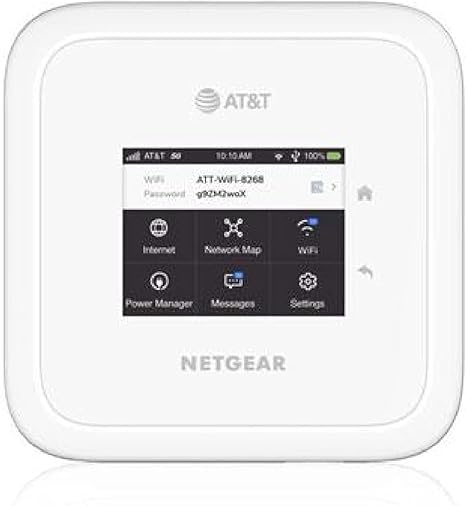 NETGEAR Nighthawk M6 5G WiFi 6 Mobile Hotspot Router (MR6110) – Blazing Fast Wireless Hotspot Router, Unlocked, Certified with AT&T and T-Mobile - White (Renewed)