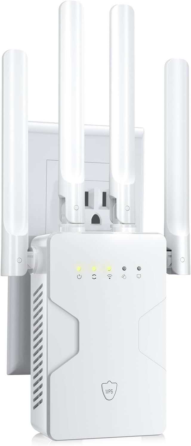 2026 New WiFi Extender Internet Booster for Home,15X Speed Access Point Ethernet Port, Mesh WiFi, 1-Tap Setup