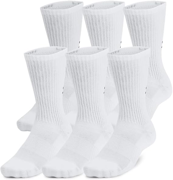 Under Armour Unisex Adult Training Cotton Crew Socks - 6 Pack