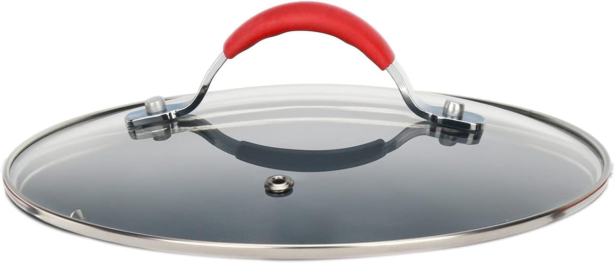 NutriChef Dutch Oven Pot Lid - See-Through Tempered Glass Lid