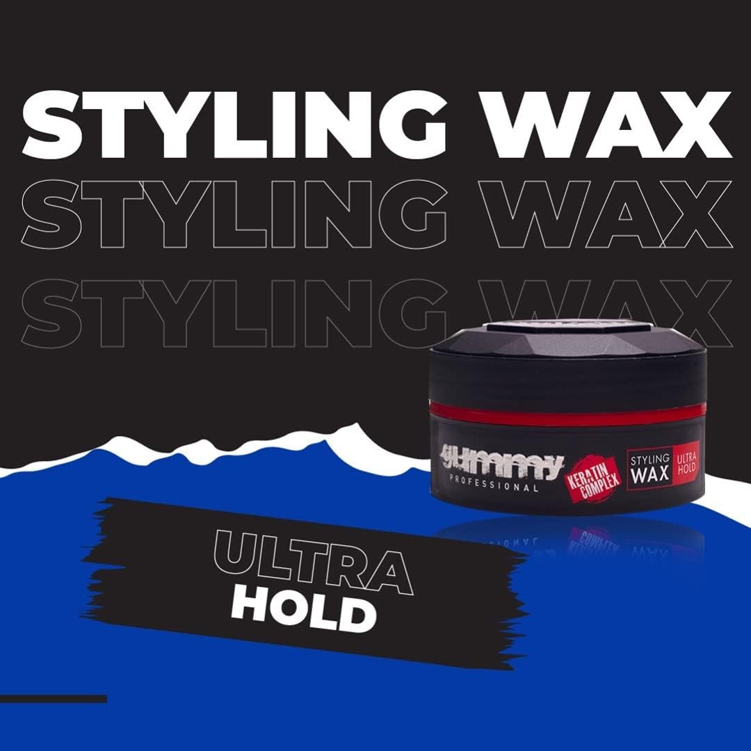 Gummy Hair Styling Gel Wax Ultra Hold, Red, 150ml