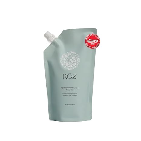 RŌZ Foundation Shampoo Refill | BPA-Free Pouch | Hydrating, Balancing & Gently Cleansing for Air Drying & Styling | Vegan, Color-Safe, Free of Silicone, Paraben & SLS | Strengthens & Nourishes