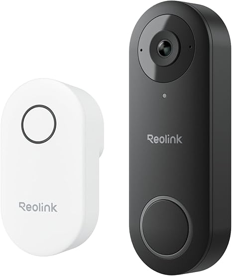 REOLINK Video Doorbell WiFi Camera - Wired 2K Outdoor, 5G&2.4G WiFi, 4:3 Wide View Angle, Smart Detection, Local Storage, No Subscription Front Door Home Security, Customized Chime V2