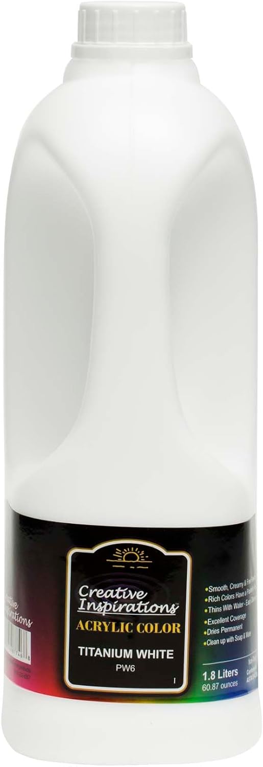 Creative Inspirations Acrylic Paint - 1.8 Liter - Smooth & Creamy Consistency, Vibrant Pigmentation, Great Coverage for Artists - Clean Up with Soap & Water