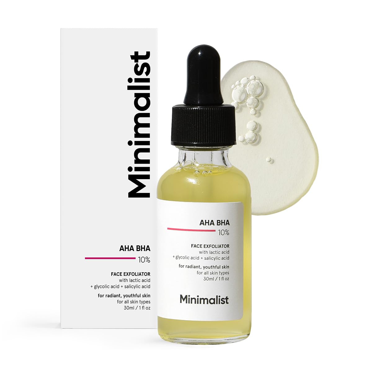 MINIMALIST | 10% AHA BHA | Face Exfoliator | 1 fl oz