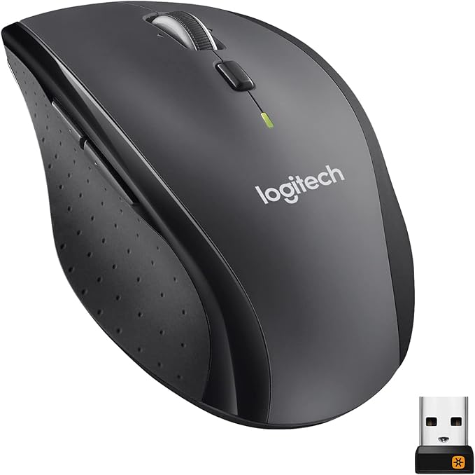 Logitech M705 Marathon Wireless Mouse, Gaming Mouse Wireless, 2.4 GHz USB Receiver, 5-Programmable Buttons, 3-Year Battery, PC, Mac, Laptop, Chromebook - Black