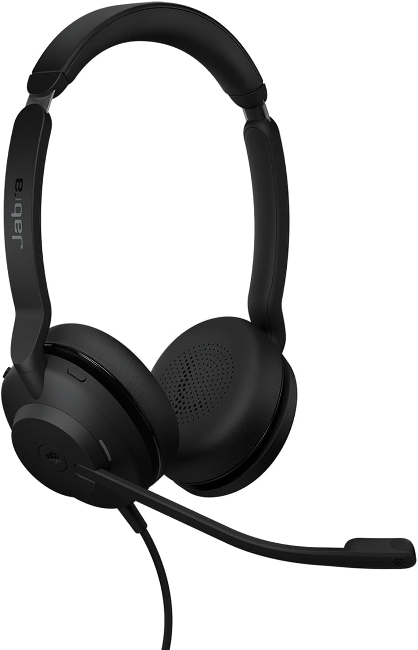 Jabra Evolve2 30 SE (2025 Version) Wired Dual-Ear Headset with Microphone for Work – Computer Headset - New USB-A and USB-C Cable - Works with All Online Meeting Platforms - Black