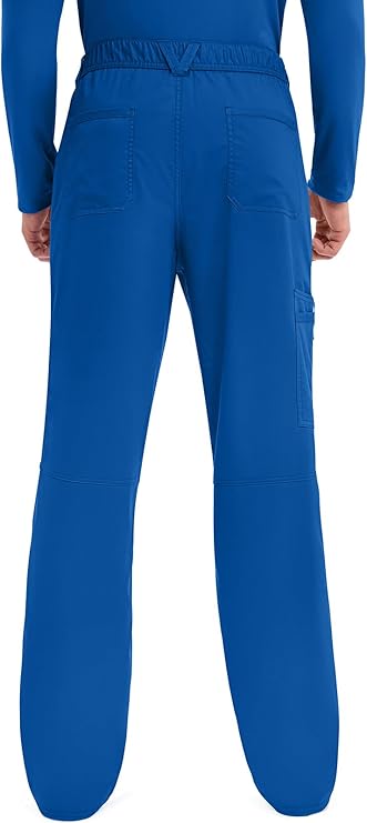 Cherokee Men's Scrub Pants with Cargo Pockets - Royal Blue - Size L