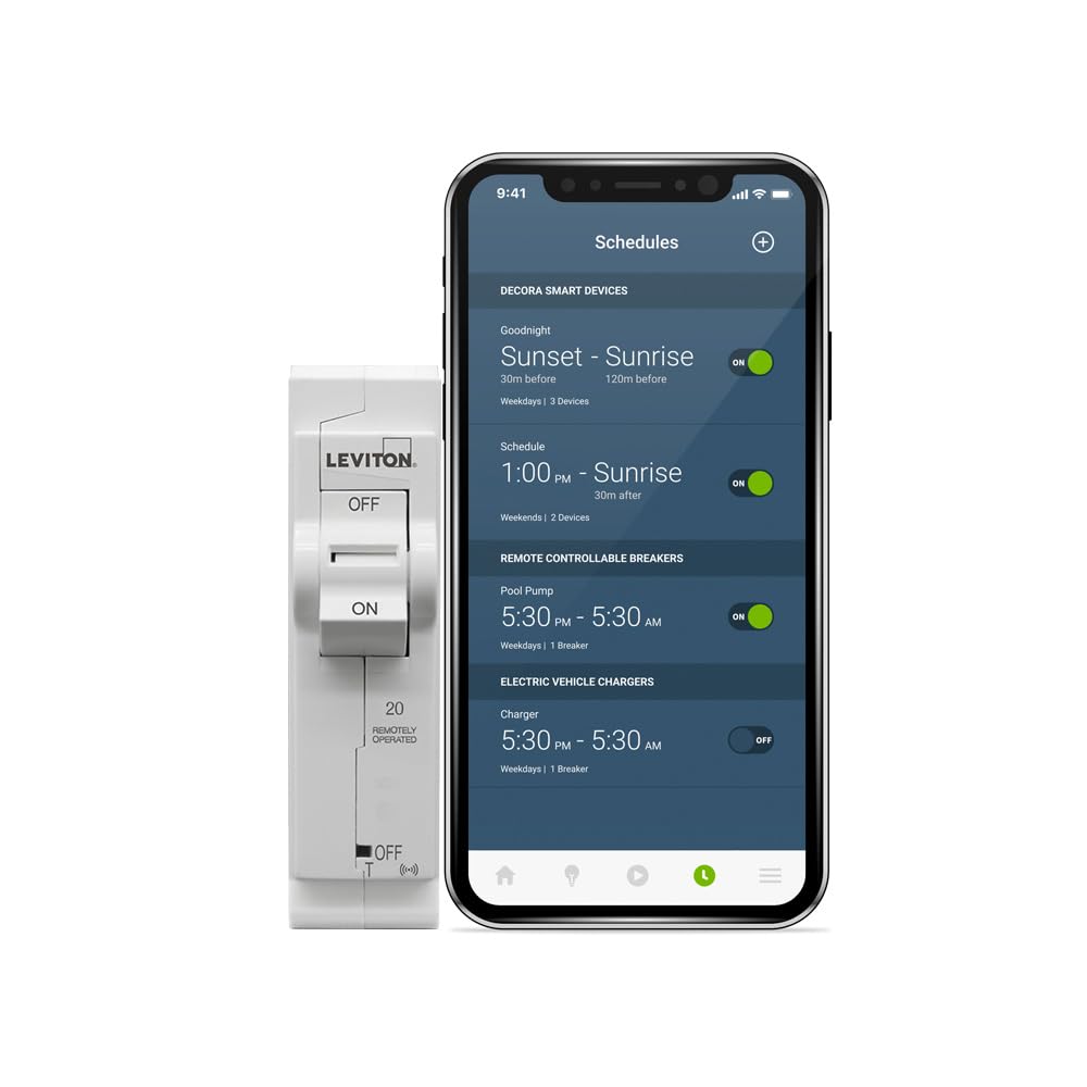 Leviton LB120-ST 2nd Gen Smart Circuit Breaker with Remote Control - White