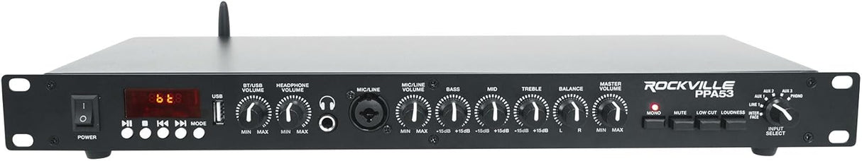 Rockville PPA53 Preamp Pro 1U Preamplifier