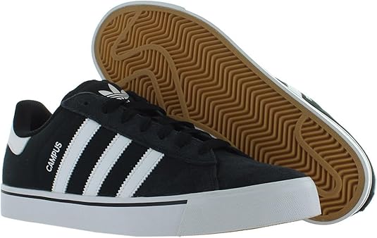 US:M-11/W-12 Adidas Campus Vulc Mens Shoes-Core Black/White