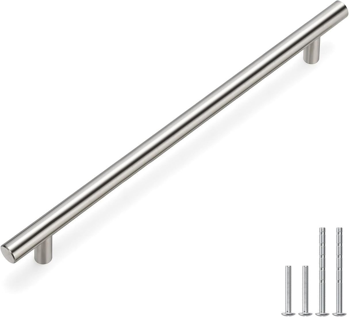 Homdiy 15 Pack Kitchen Cabinet Handles Brushed Nickel Pulls for Cabinets - HD201SN Contemporary Cabinet Handle Pull Cabinet Door Handle Straight Bar Pull Stainless Steel, 10in Hole Centers