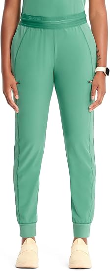 Infinity Cherokee Women's Scrub Pull-on Scrub Jogger Pants, Mid Rise Bottoms with 4 Pocket with Interior Drawstring IN122A Size XL