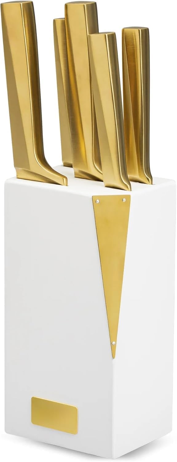 Thymes-Table 6-Piece Slim Acacia Knife Block Set