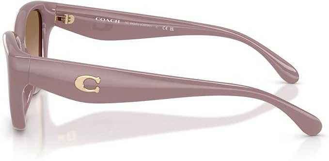 COACH HC8434U Universal Fit Sunglasses, Milky Putty/Brown Peach Gradient, 53 mm