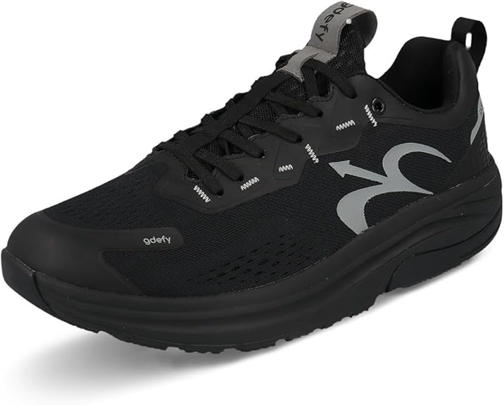 g-defy by Gravity Defyer | Women's Mehalef Cross Training Shoes | Black | Size US 5.5 Medium
