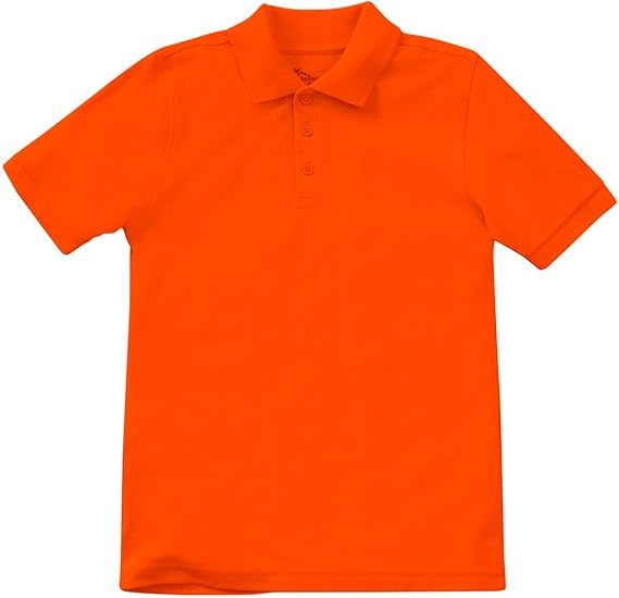Classroom Uniforms Unisex Short Sleeve Pique Polo - Orange - 4T