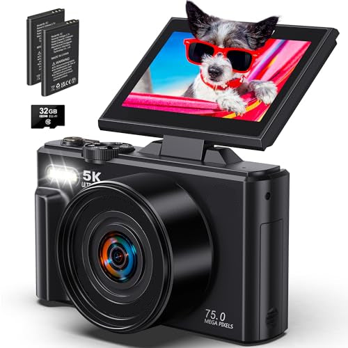 5K Ultra HD Digital Camera 75MP 18x Zoom 3" Flip Screen - Better Camera. Better Life.