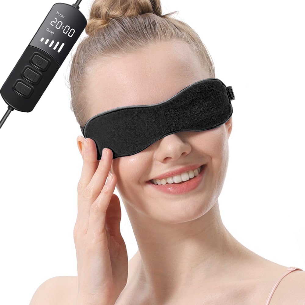 Aroma Season Heated Eye Mask for Dry Eyes, Warm Eye Compress with Flaxseed Graphene FIR for MGD, Dry Eye Syndrome, Chalazion Blepharitis Treatment